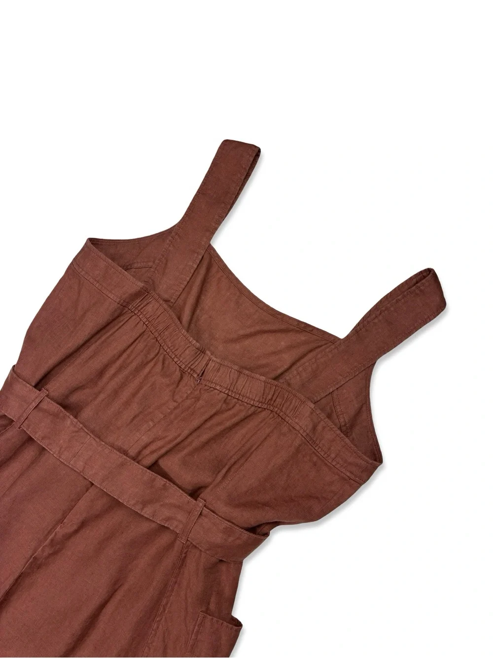 Everlane Brown Linen Utility Coveralls